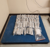 Suspected fentanyl bundles on a scale