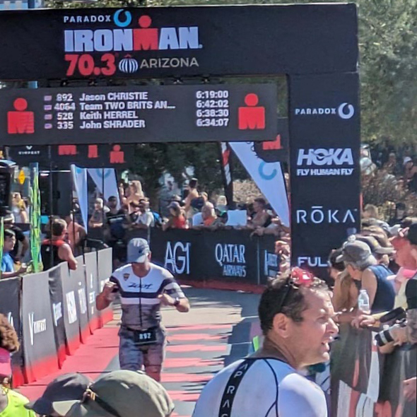 Crossing the finish line