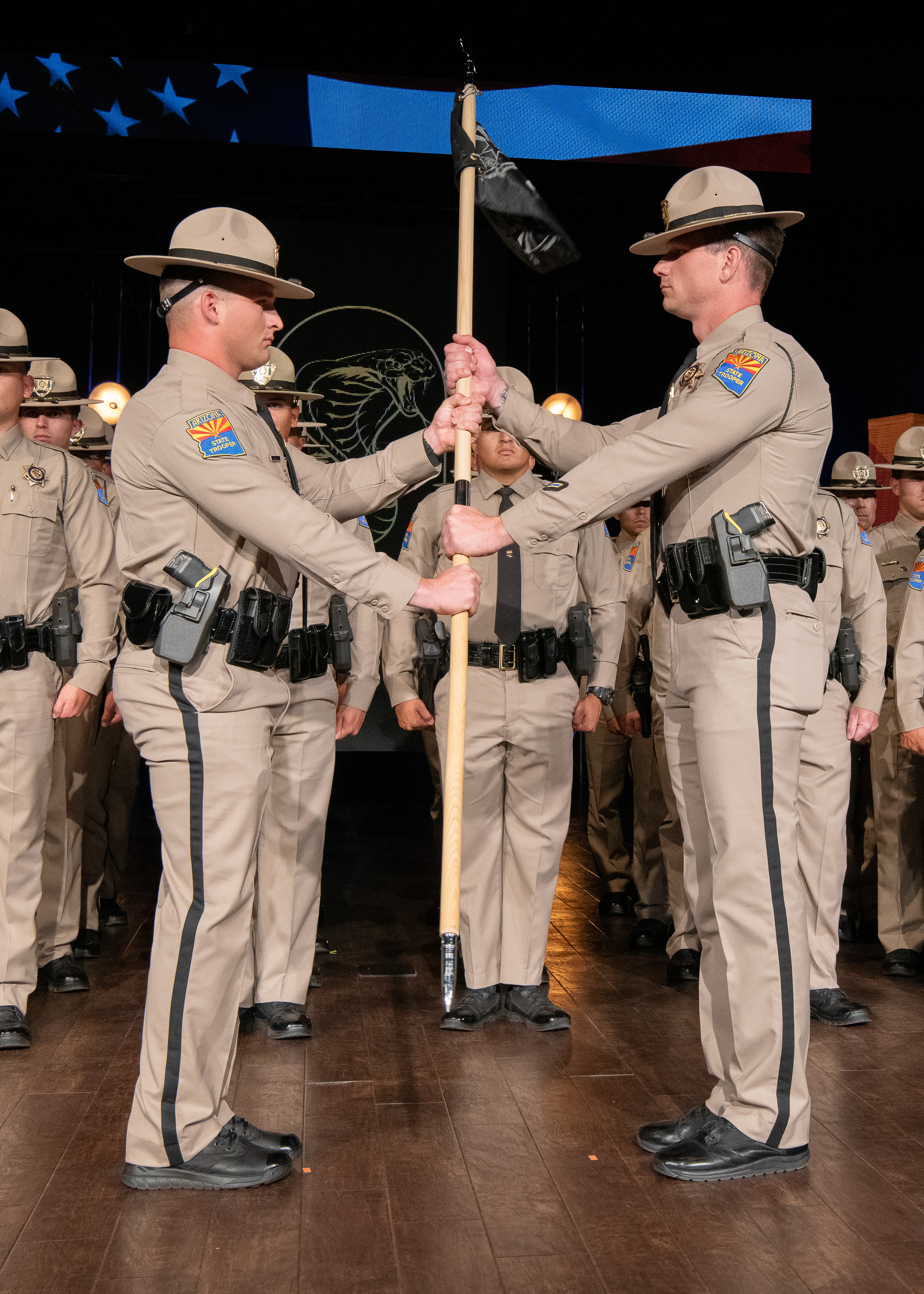 Class 35 retiring the class guidon