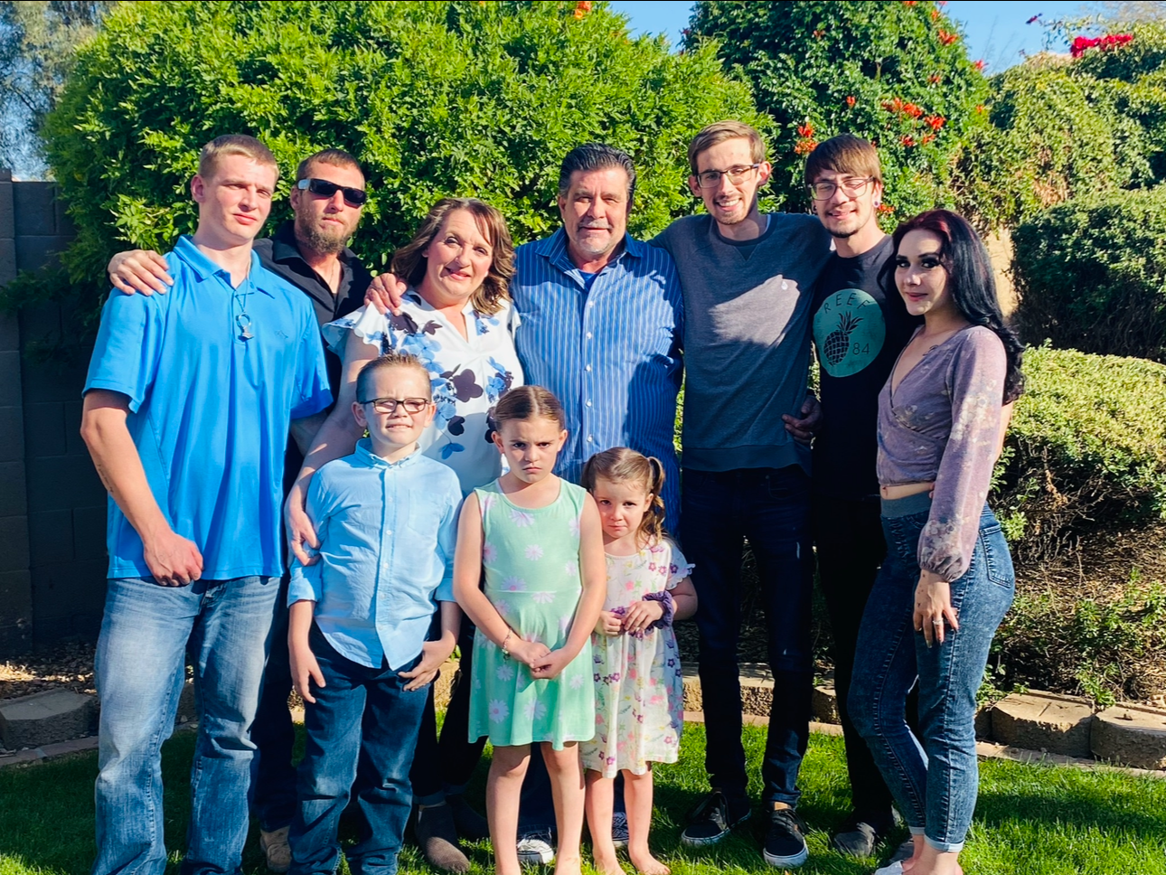 Jody Winters and her family pose for a picture