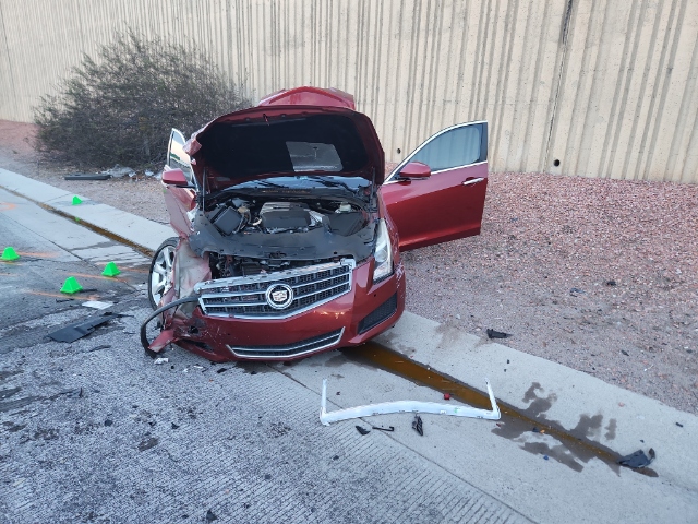 Scene of a wrong-way collision on SR-101 in Tempe, Arizona