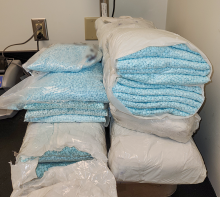 fentanyl pills on a scale