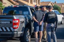 Arizona Vehicle Theft Task Force members on the scene of an investigation related to Operation Escalading Switch on Tuesday, June 17, 2025.