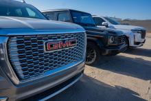 Vehicles seized by the Arizona Vehicle Theft Task Force as part of Operation Escalading Switch.