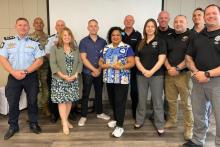 AZDPS personnel pose for photos with public safety partners during the training mission in Palau.