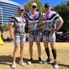 Sergeant Christie, Sergeant Coughlin and Sergeant Covert at the Ironman 70.3 Arizona