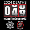 Graphic showing a counter of people who died in collisions on AZ highways while not using seat belts (Currently 49)
