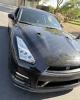 A photo of the front of a black Nissan GT-R coupe seized by VTTF detectives