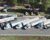 Overhead image from Operation Roadcheck inspection area in northern Arizona