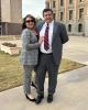 Jody Winters and her husband pose for a photo outside the Arizona State Capitol, where she spoke in support of Bentley's Law